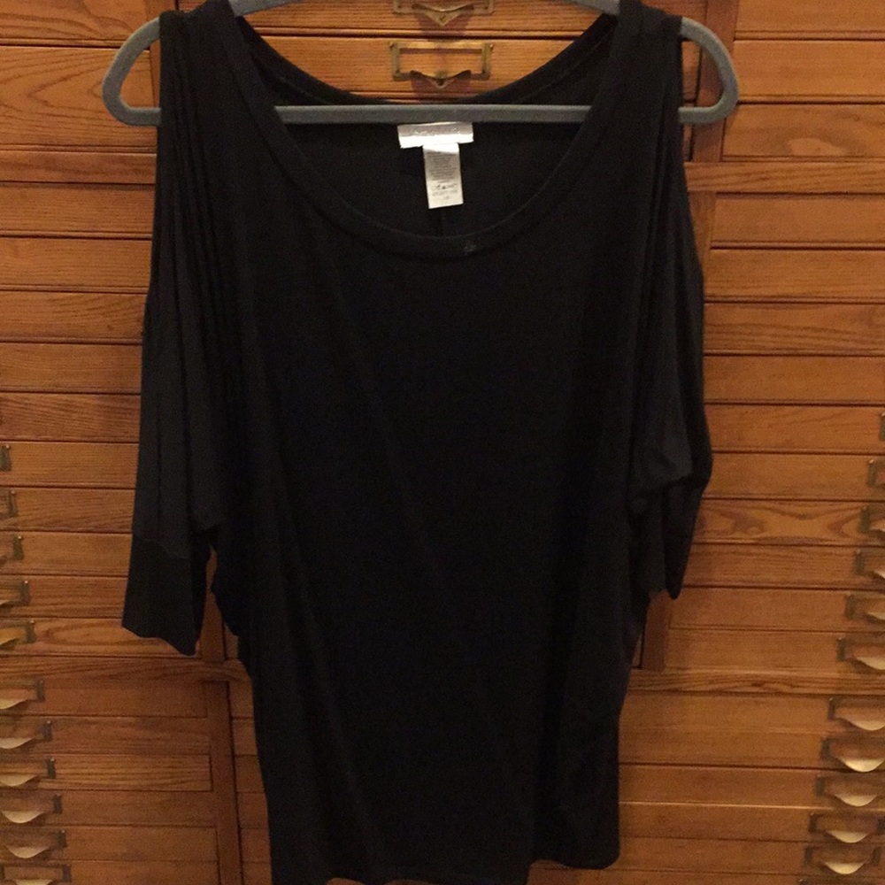 Black Cold Shoulder Blouse